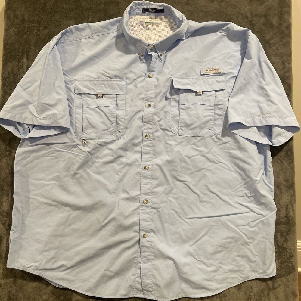 Columbia PFG Shirt Men 4XT 4XL TALL Bahama Nylon Fishing Vented Beach Hiking